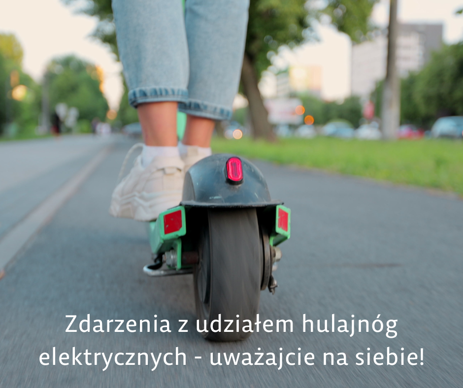 Zdarzenia z udziałem hulajnóg elektrycznych