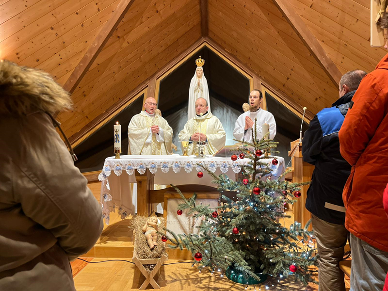 Pasterka akademicka na Dębowcu.