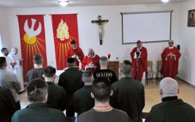 Msza święta w cieszyńskim zakładzie karnym.