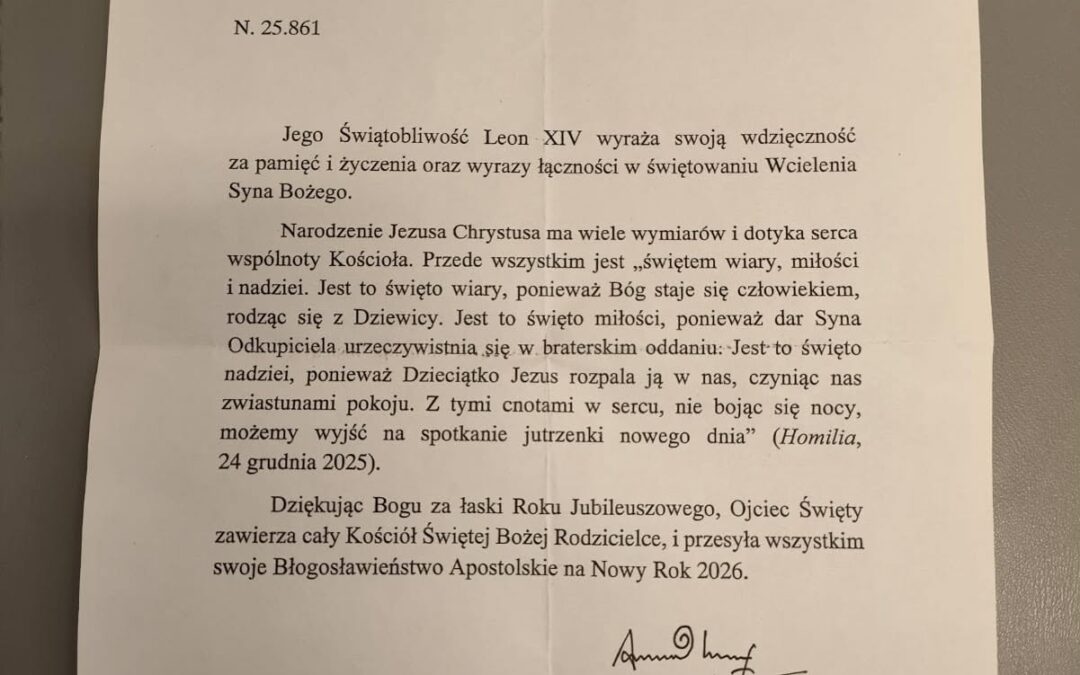 Życzenia z samego Watykanu