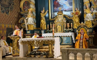 Msza św. Wieczerzy Pańskiej w żywieckiej konkatedrze.