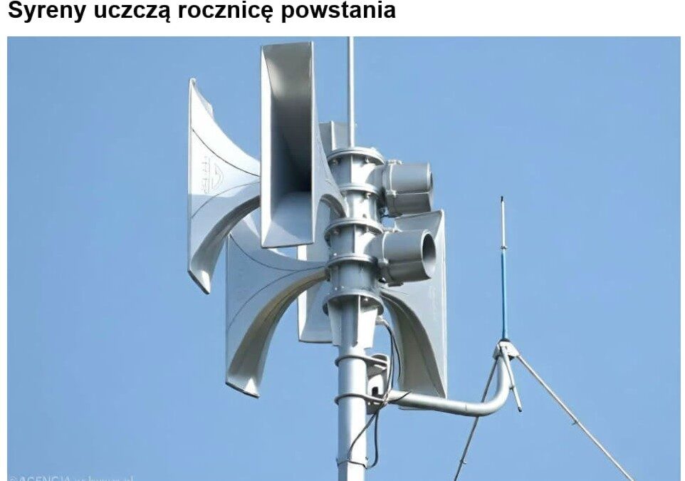 Syreny uczczą rocznicę powstania