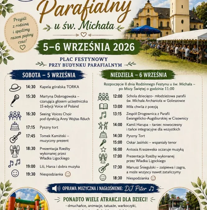 Wyjątkowa integracja i mnóstwo atrakcji. Za nami V Rodzinny Festyn Parafialny w Goleszowie!